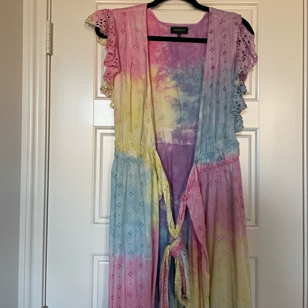 Revolve Majorelle multicolor tie dye dress